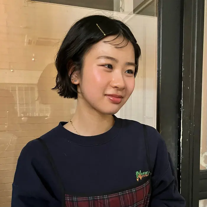 リップラインのミニボブ
アレンジや巻き髪とも相性ぴったりです◎