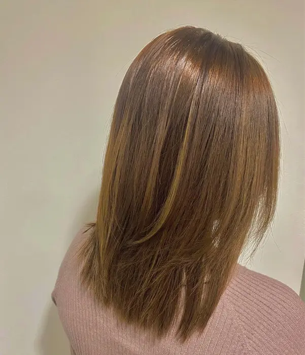 ミディアムレイヤー 全体にほんの少しレイヤーを入れることにより軽さや束感がでます 毛量が多い方や ココロヘアーウィル半田山店所属 金子 雄威 カットモデルのヘアカタログ ミニモ