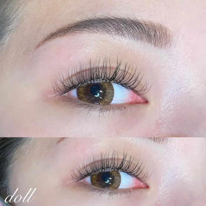 フラットラッシュ Doll 160本 D10 11 12 黒目13 12 11 Lash Brow Porte269 布施店所属 田中 彩央里のマツエクデザイン ミニモ