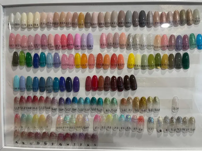 ワンカラー ラメグラデーション用カラーチャート Eclat By Neolive所属 パラジェル登録サロン 奥村つぐみのネイル デザイン ミニモ