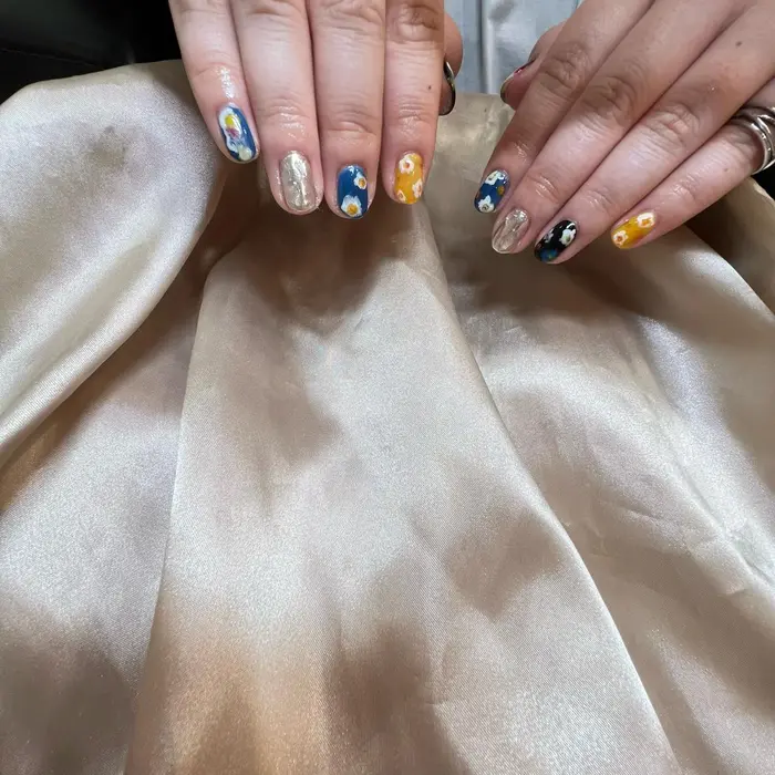 お花 ユニコーンマグネット ニュアンスネイル Paragel パラジェル ネオリーブ パラジェ Neolive An所属 Neolivean 春風のネイルデザイン ミニモ