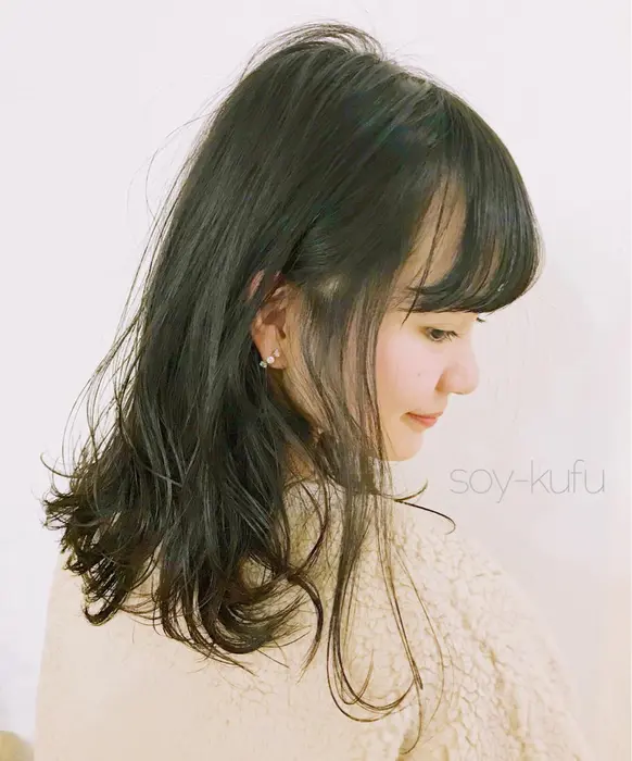 Aラインのふわふわロブスタイルにカットさせて頂きました ふんわりするように少し段を入れ より軽 Soy Kufu所属 齋藤 望のヘアカタログ ミニモ