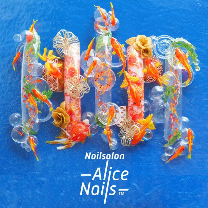 今年のアジアネイルフェスティバルという ネイルコンペティション 大会 で1位を頂いた作品 5年 ネイルサロン アリスネイルズ所属 ネイルアーティスト アリスのネイルデザイン ミニモ