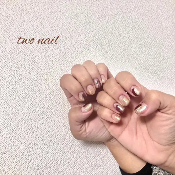 塗りかけネイル ネイルサロン 自宅サロン 和歌山市 Wakayama Wakayam Two Nail所属 Two Nailのネイル デザイン ミニモ