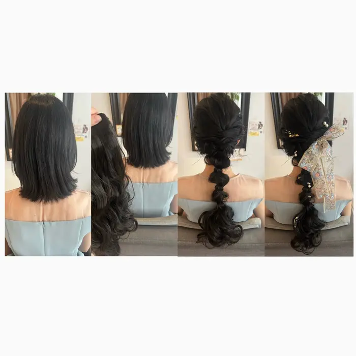 ヘアーアレンジウィッグ カラートップ ヘアピンセット ヘアーブラシ