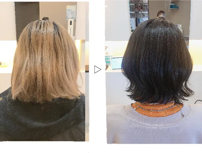 色素薄い系透け感グレーブラック Before After Freak所属 Freak 涼のヘアカタログ ミニモ