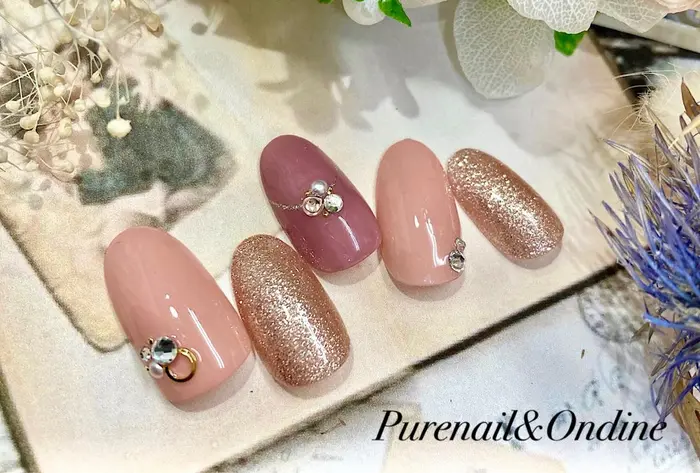 お上品でオフィスにもおすすめです ピュアネイル オンディーヌ所属 ピュアネイル オンディーヌのネイルデザイン ミニモ お上品でオフィスにもおすすめです ピュアネイル オンディーヌ所属 ピュアネイル オンディーヌのネイルデザイン ミニモ