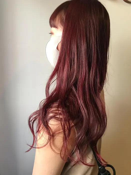 ピンクレッド ブリーチなし Tetote江坂店所属 畑 山桜桃のヘアカタログ ミニモ