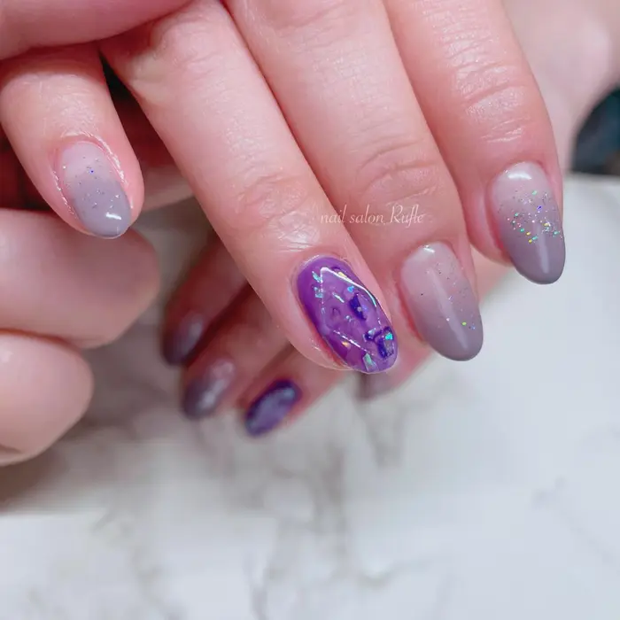 ネイルデザイン 宝石ネイル Nail Salon Rufle所属 Nail Salon Rufleのネイルデザイン ミニモ