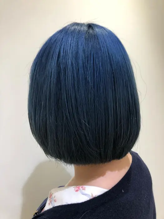 ネイビーブルー カラー 1色増えるごとに 1500円 ブリーチ 1回3500円増えるごとに Col所属 派手髪個性派カラー うちださつきのヘアカタログ ミニモ