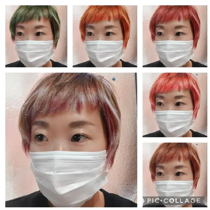 髪色シュミレーションやってみました 右下がbefore 面白いのでやってみて 瑞穂美容室所属 山内 麻美のヘアカタログ ミニモ