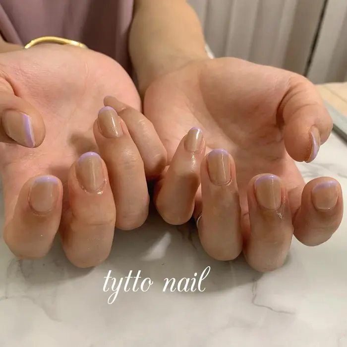 フレンチネイル 細フレンチネイル スキニーフレンチ スキニーフレンチネイル オフィスネイル Tytto Nail所属 Tytto Nail 中山絵里のネイルデザイン ミニモ