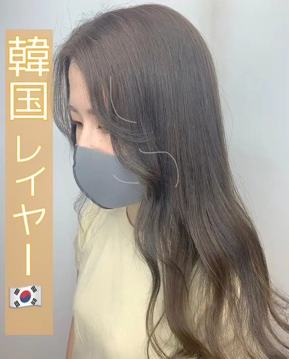 韓国ベージュに顔まわりレイヤー Nyny近鉄草津店所属 原田 葵のヘアカタログ ミニモ
