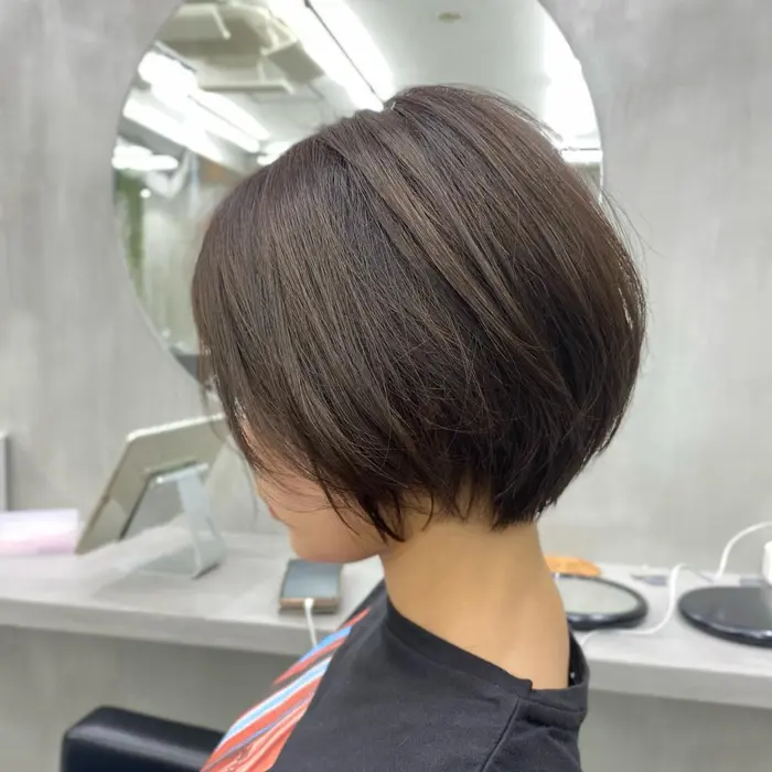 抜け感のあるショートボブ ショートにしてスカスカになった 扱いづらくなった 方いらっしゃいませんか Vie所属 ショート ボブの 似合わせカット 韮澤のヘアカタログ ミニモ