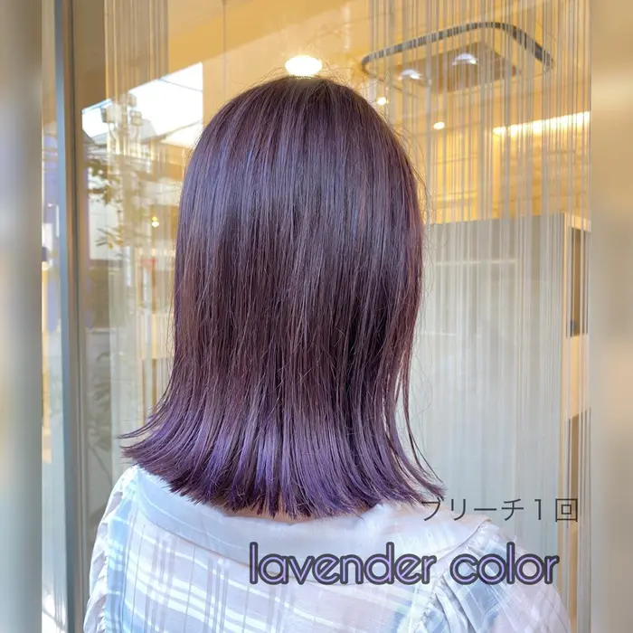 ブリーチ１回 別料金 ラベンダーカラー春に向けてのピンクパープルカラーも流行っております Bibi Delight所属 チーフ 似合わせ特化 松田歩の ヘアカタログ ミニモ