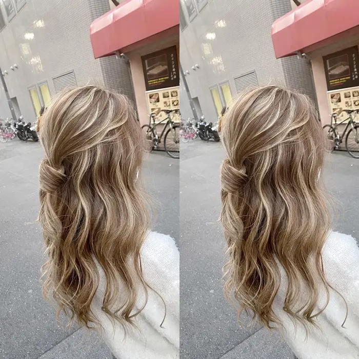3dハイライトカラー ハーフアップ Go Today所属 前 直也のヘアカタログ ミニモ