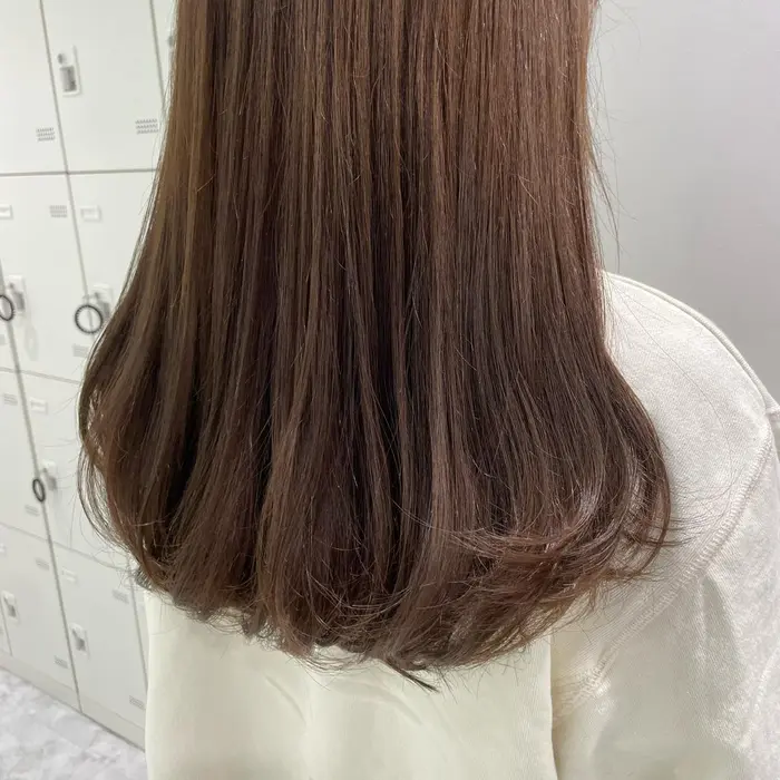 キャラメルベージュ ブリーチなし Will所属 髪質改善 艶カラー Nanakoのヘアカタログ ミニモ