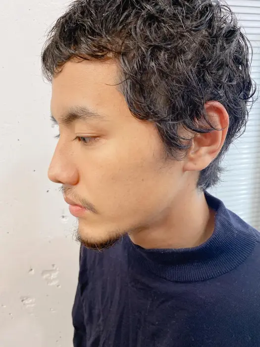 ショートのメンズピンパーマ 伸ばしかけの髪の毛もボリュームを抑えてカールを出すことでスタイリングがし The Remmy所属 加納 一姫のヘアカタログ ミニモ