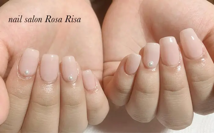 長さだしをしてナチュラル仕上げに Nail Salon Rosa Risa所属 Nail Salon Rosa Risaのネイル デザイン ミニモ