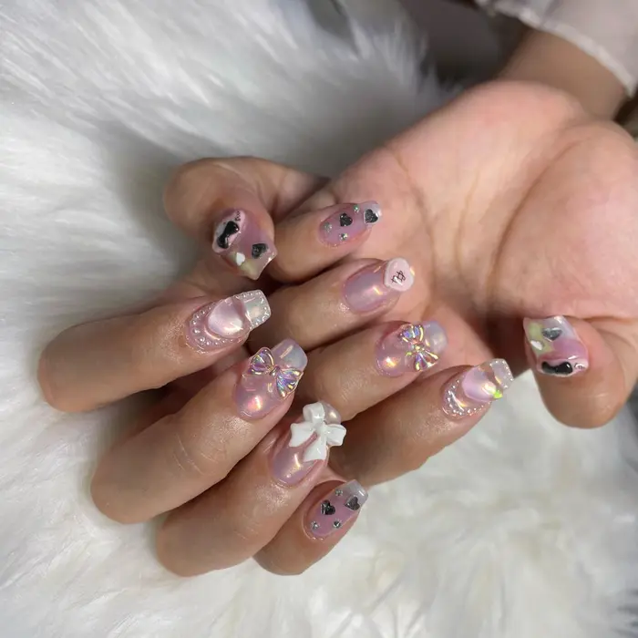 アートやり放題 パーツはお持ち込みのお客様です ネイル ネイルデザイン ネ Anail所属 A Nailのネイル デザイン ミニモ