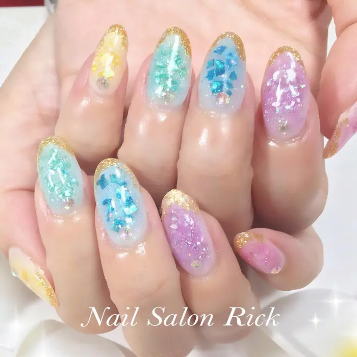 ネイル ネイルデザイン 埼玉ネイルスクール 大人ネイル 埼玉ネイルサロン 草加ネイルサロン 越 ネイルサロン リック所属 ネイルサロン リックのネイル デザイン ミニモ