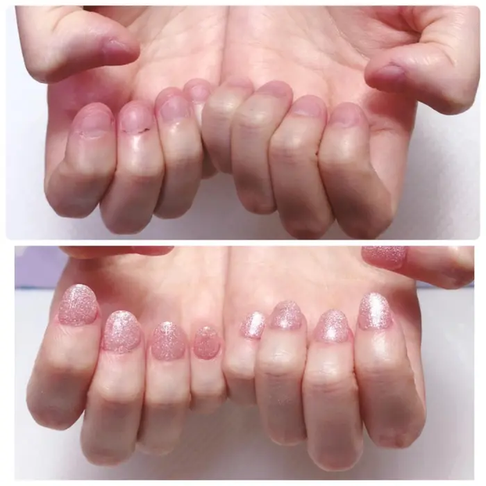 深爪でも大丈夫です Meltybunnynail所属 長さ出しスカルプ 高評価店naoのネイルデザイン ミニモ