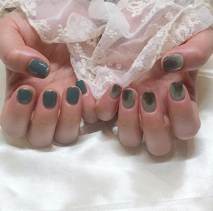 みどりニュアンスネイル Deseo吉祥寺店所属 Deseo Nail Kakoのネイルデザイン ミニモ みどりニュアンスネイル Deseo吉祥寺店所属 Deseo Nail Kakoのネイルデザイン ミニモ
