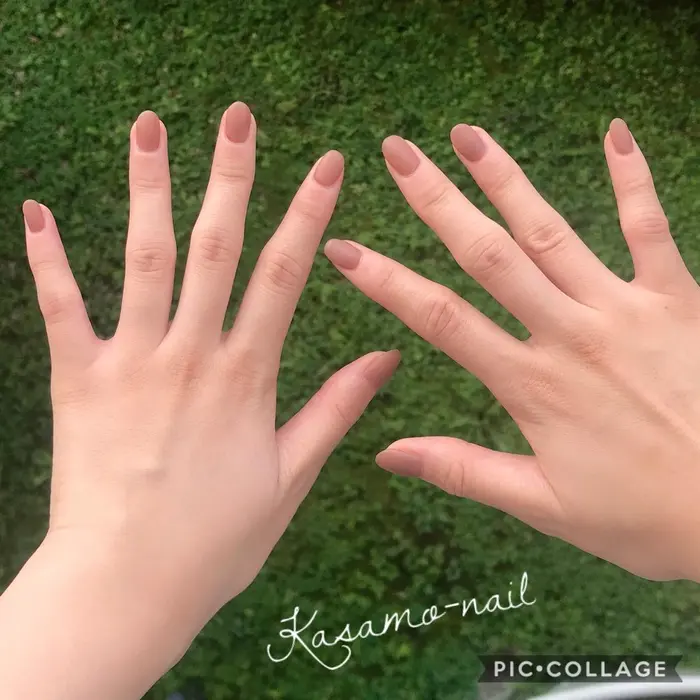 秋にピッタリ こっくりブラウンマットネイル Kasamo Nail所属 Nail Salon Kasamoのネイルデザイン ミニモ