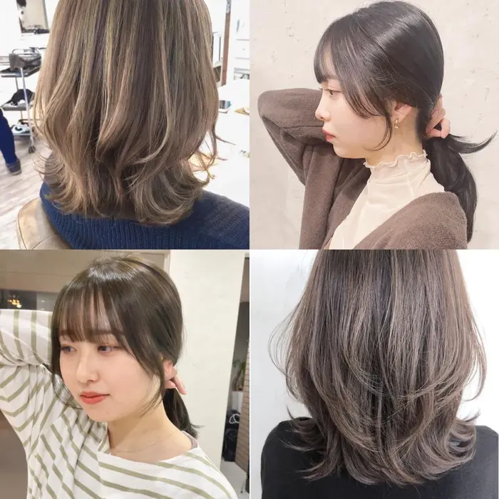 ぷつっとミディアムスタイル 全体は重ためのぷつっとカットに 表面はレイヤーで軽さを出したスタイル Salon Coall所属 うぶパーマ Anriのヘアカタログ ミニモ