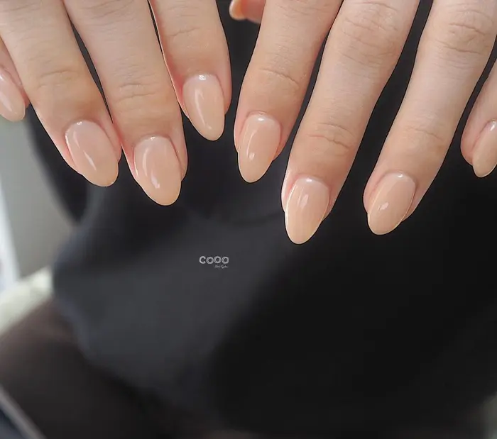 ちゅるんベージュ𓍲 ピンクベージュでも お客様に合わせてちょっと配合を変えてます Nailsalon Cooo所属 Cooo クー Shimizuのネイルデザイン ミニモ