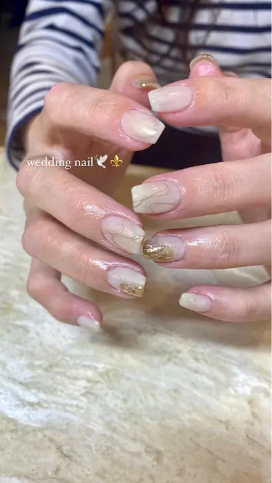 Sample Design色味変更でwedding Nail Su 所属 Su Kiraraのネイル デザイン ミニモ Sample Design色味変更でwedding Nail Su 所属 Su Kiraraのネイル デザイン ミニモ