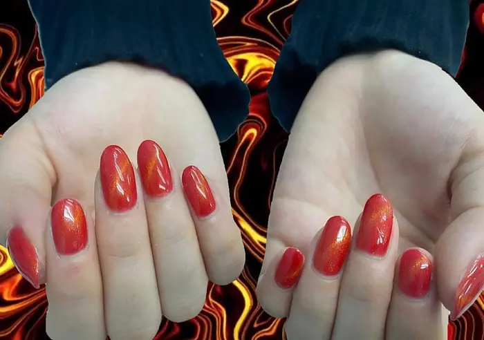 煉獄さん風 メラメラ None所属 La Bonita Nailのネイルデザイン ミニモ