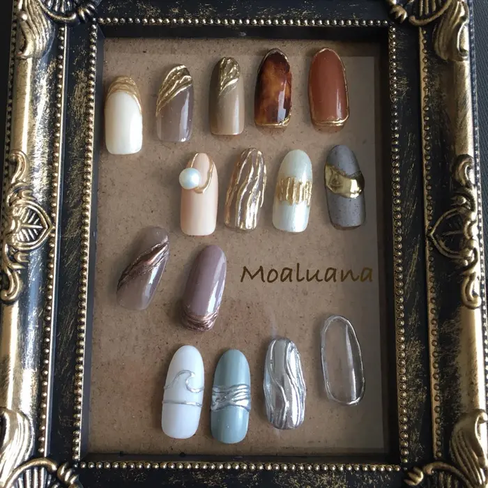 ミラーネイルサンプル Moaluana所属 Moaluana Nailのネイルデザイン ミニモ