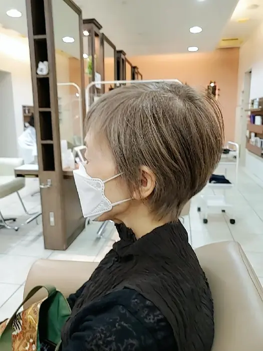 くびれショート 白髪活かしグレージュ プログレス国分寺所属 白髪ぼかし 川本 学のヘアカタログ ミニモ
