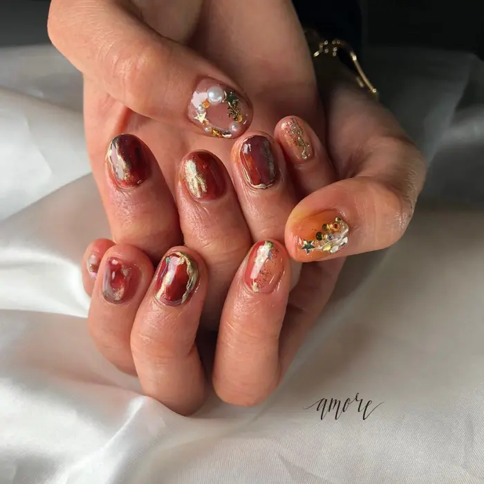 ネイルサロンアモーレ パラジェル プライベートネイルサロン 21ネイル 젤네일아트 화려한네 Nail Salon Amore所属 You Kyehwaのネイルデザイン ミニモ
