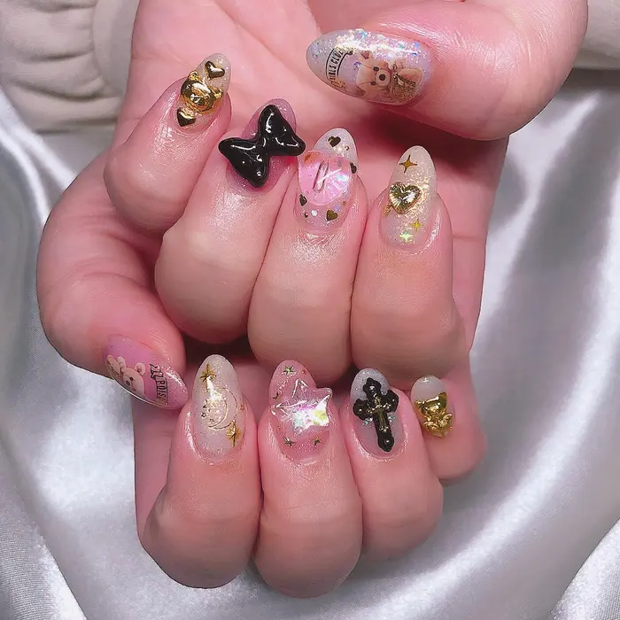 持ち込みデザインです Heavenly Nail Tokyo所属 Mi Chiのネイルデザイン ミニモ 持ち込みデザインです Heavenly Nail Tokyo所属 Mi Chiのネイルデザイン ミニモ