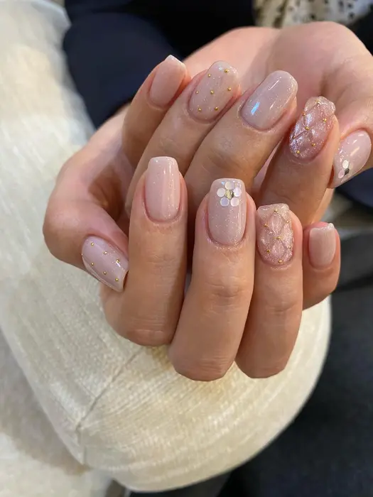 マグネットベースのキルティングネイル こちらはお時間かかるので 予めお伝えください Laughl所属 大西洋子 Laughlのネイル デザイン ミニモ