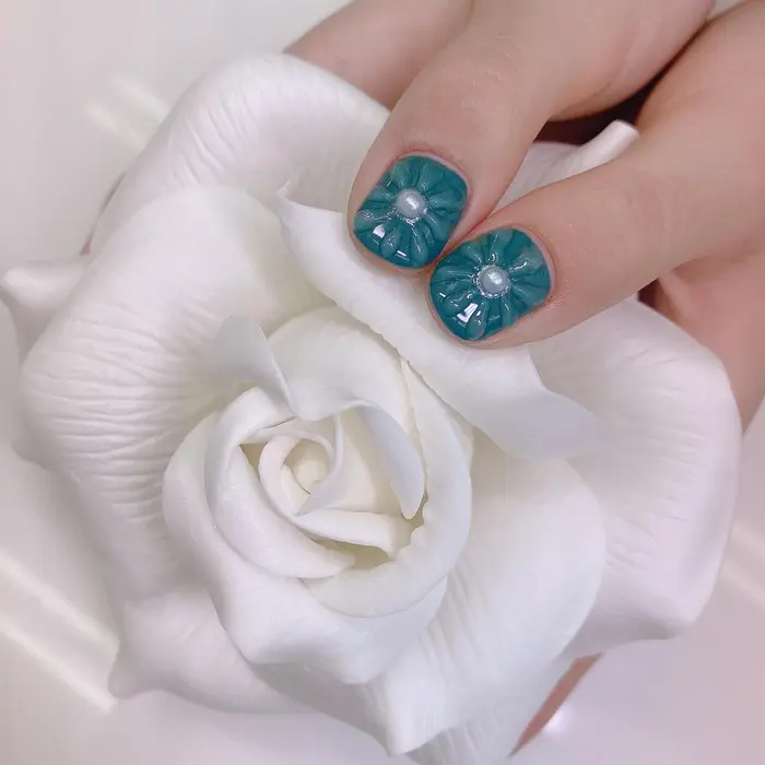 持ち込みデザイン クリアフラワー 秋ネイル 人気no1 M S Nail 所沢店所属 M S Nail Kumagaiのネイル デザイン ミニモ