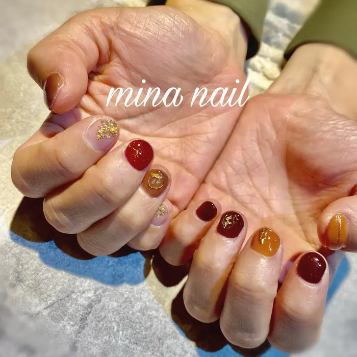 ニュアンスネイル ミラーネイル 冬ネイル ショートネイル 自宅ネイルサロン 大和市ネイル Mina Nail所属 Mina Nailのネイル デザイン ミニモ