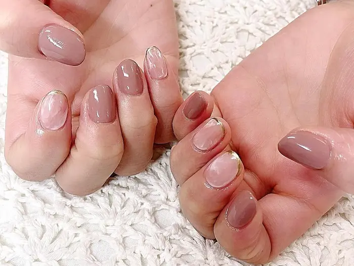 ピンクニュアンス Irise Nail所属 イリゼネイル 高田馬場のネイルデザイン ミニモ