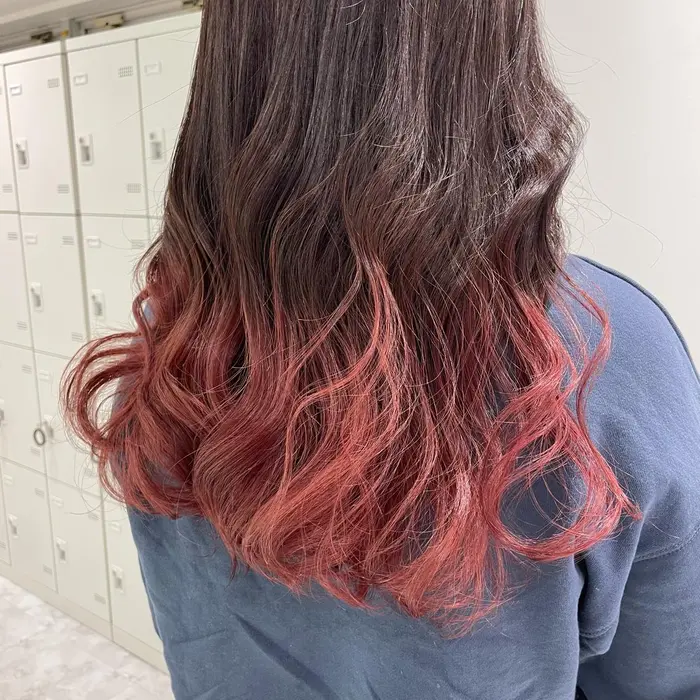 ブリーチ１回 ピンクグラデーション ピンクカラー Will所属 髪質改善 艶カラー Nanakoのヘアカタログ ミニモ