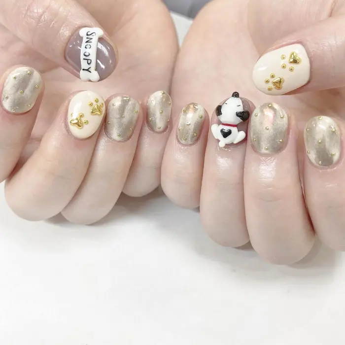 3dスヌーピー Minami Nail所属 Haruka のネイルデザイン ミニモ