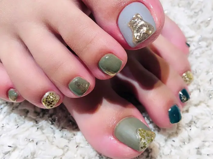 ニュアンスフットネイル Beauty Beast For Nail 浦添店所属 ビューティービースト 浦添店のネイル デザイン ミニモ