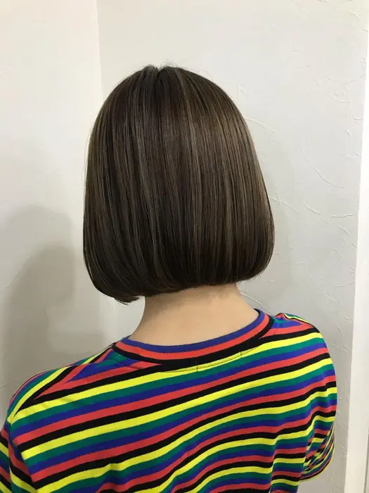 ナチュラルハイライト ボブ No加工 完全個室サロン Tocca Hair Treatment 仙台店所属 星篤志 半個室サロンのヘアカタログ ミニモ