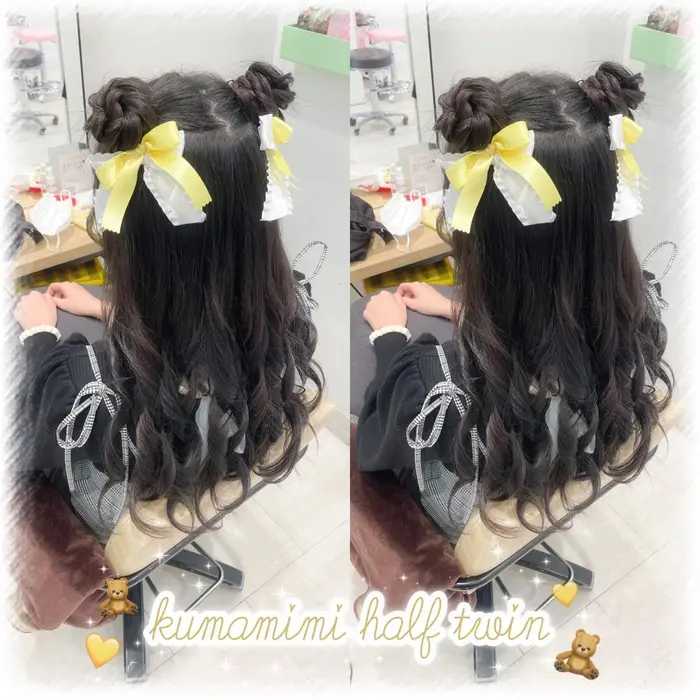 くまみみツインお団子 Euphoria Harajuku所属 女の子の可愛いヘア Momonaのヘアカタログ ミニモ