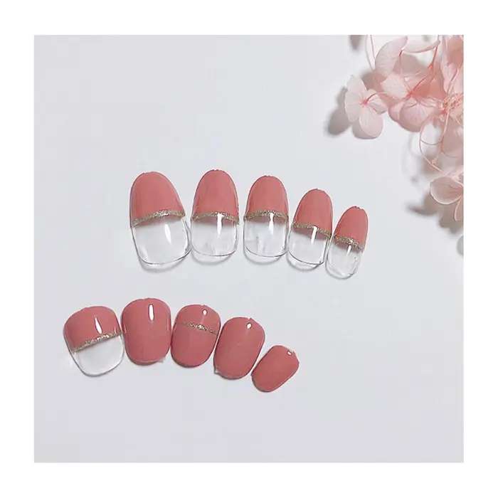 3000円コース 上 ハンド 下 フット フレンチラメラインのオフィス向けネイル カラーの キャンアイドレッシー川崎東口店所属 大園 恵実子のネイルデザイン ミニモ