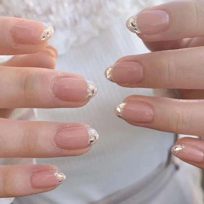 ガラスフレンチ ピンクバージョン Ai Nail所属 Ai のネイルデザイン 2923 ミニモ ガラスフレンチ ピンクバージョン Ai Nail所属 Ai のネイルデザイン 2923 ミニモ