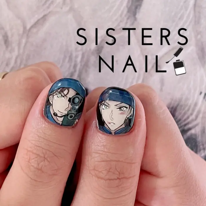名探偵コナン 赤井秀一 Sisters Nail所属 Nailist Taeのネイルデザイン ミニモ