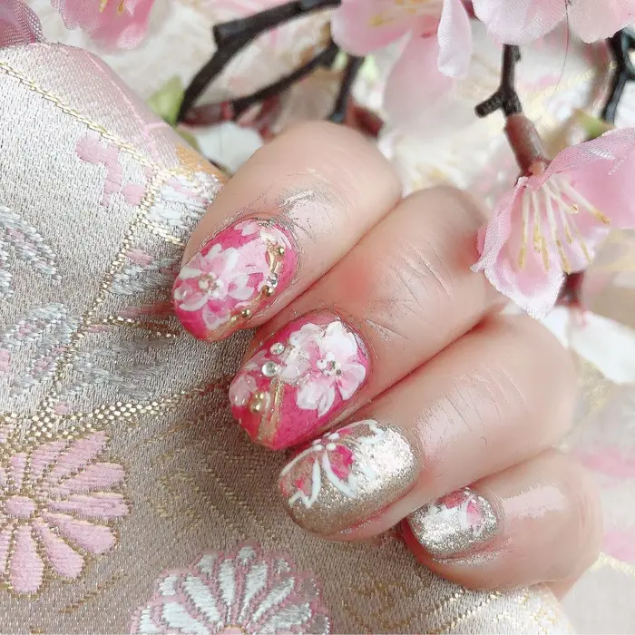 桜ネイルをセルフでしました お客様にも桜ネイルを楽しむことが出来ます フルールフラットアート所属 フルールフラット アートのりこのネイル デザイン ミニモ 桜ネイルをセルフでしました お客様にも桜ネイルを楽しむことが出来ます フルールフラットアート所属 フルールフラット アートのりこのネイル デザイン ミニモ
