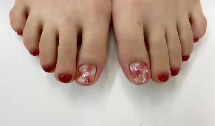 フットネイルアート1本 カラー一色追加 550円 Biancaビアンカ所沢所属 Kato のネイルデザイン ミニモ